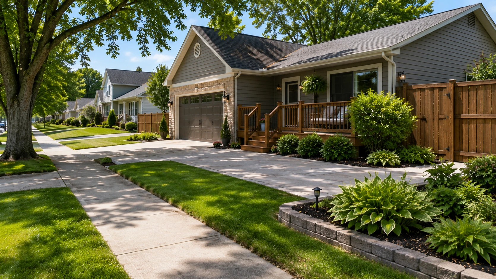 Eastern Iowa residential property with exterior service surfaces