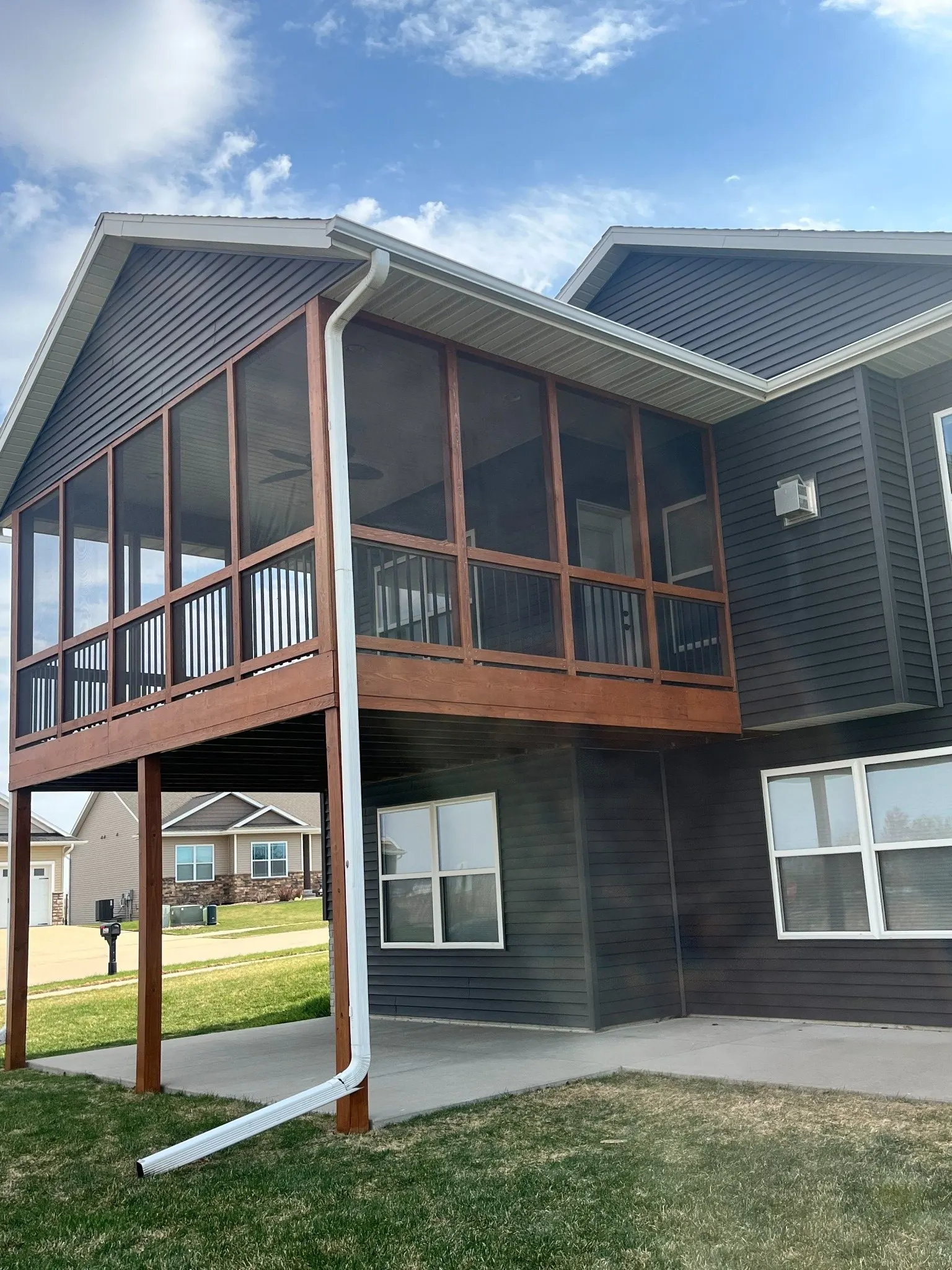 Verified nearby Cedar Rapids screened porch staining project